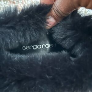 Sergio Rossi Black Fur Booties